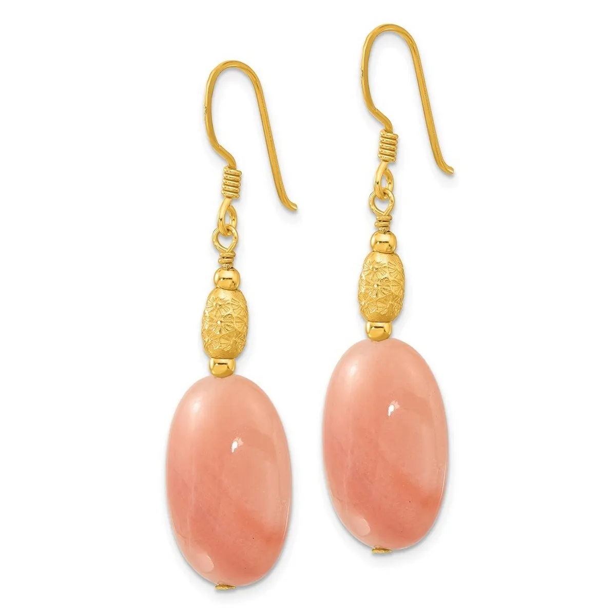 Curata 925 Sterling Silver Gold Plated Red Aventurine Dangle Earrings - 49.8x15.5mm sold by Zulily product image thumbnail 3