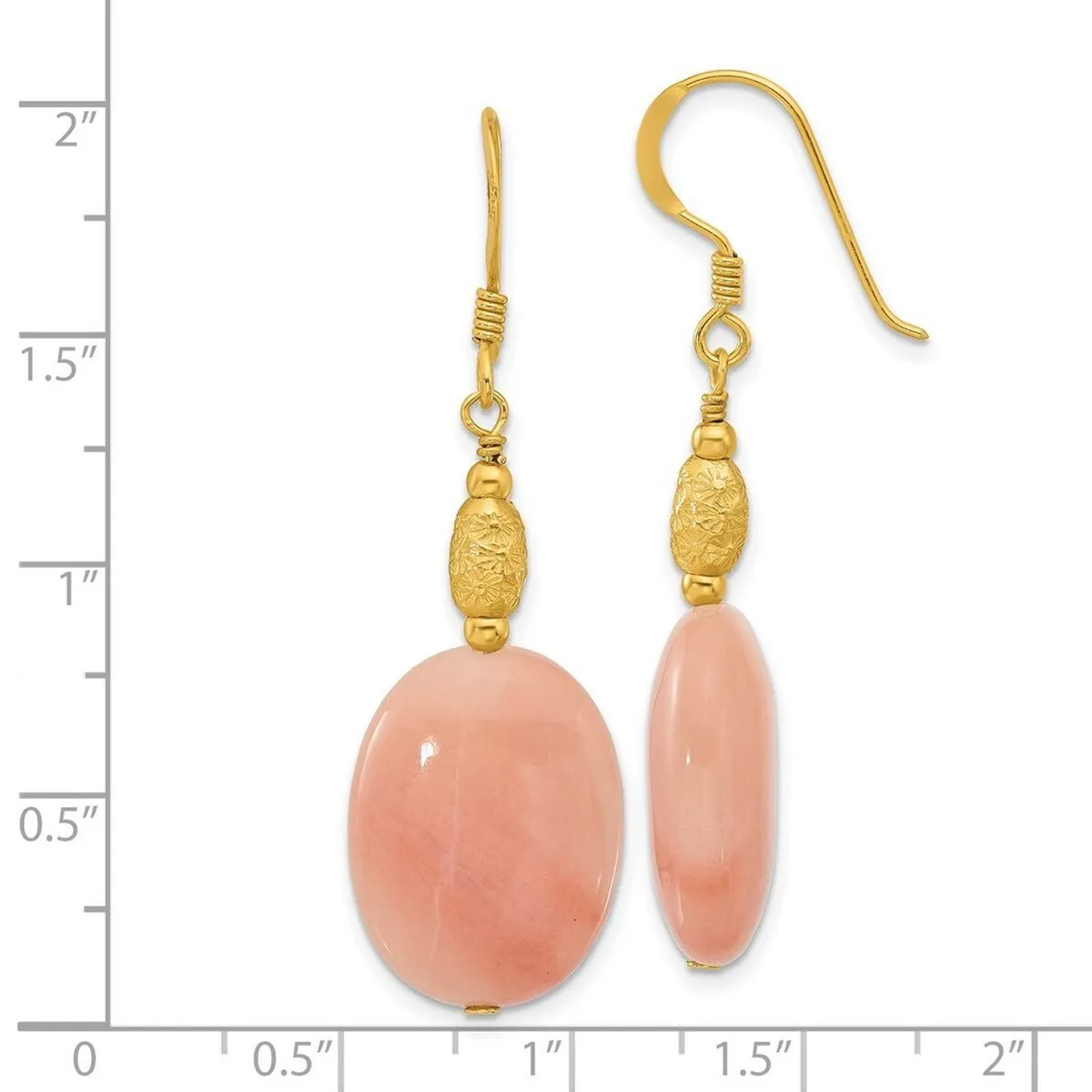 Curata 925 Sterling Silver Gold Plated Red Aventurine Dangle Earrings - 49.8x15.5mm sold by Zulily product image thumbnail 4