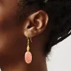 Curata 925 Sterling Silver Gold Plated Red Aventurine Dangle Earrings - 49.8x15.5mm sold by Zulily