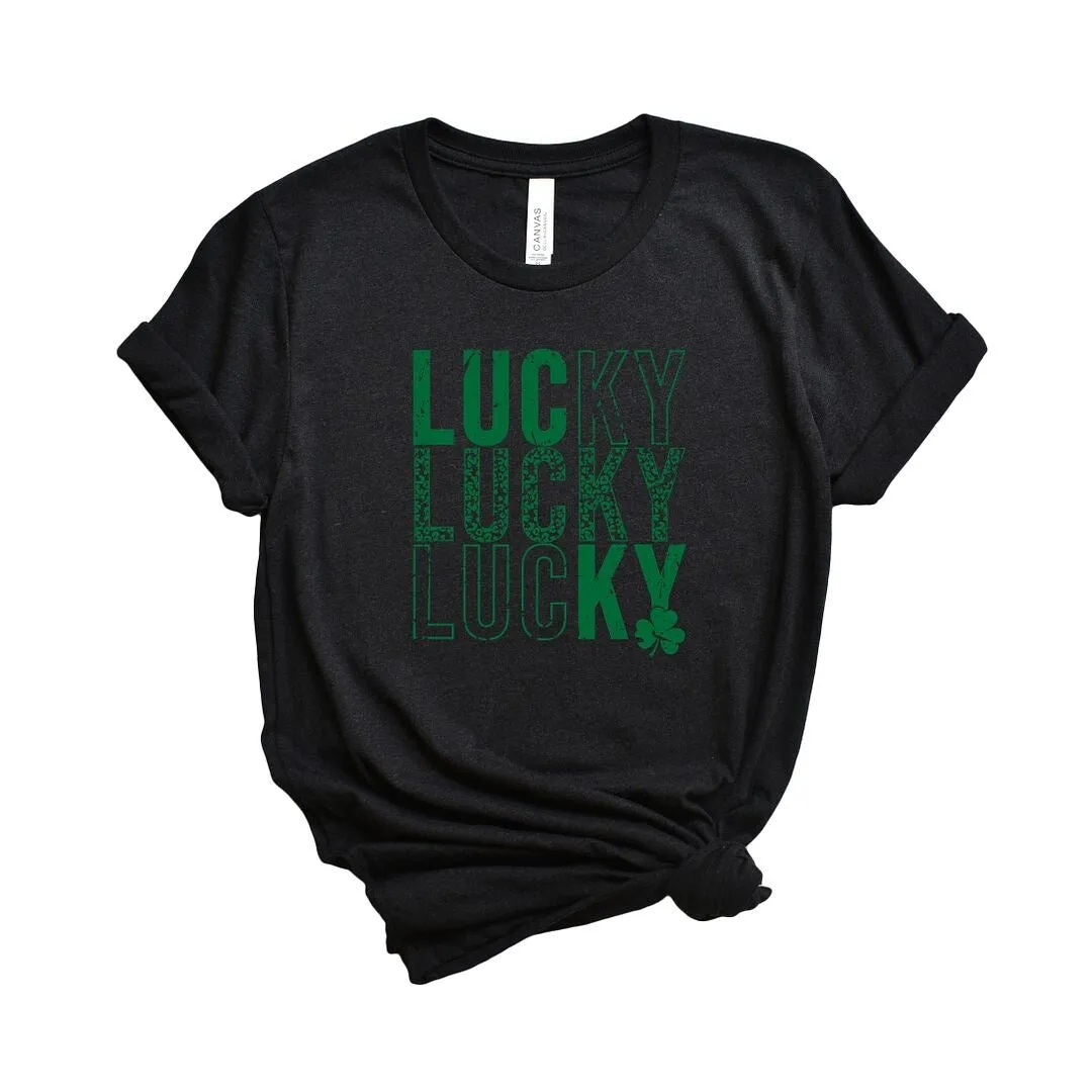 Lucky Stacked Distressed Short Sleeve Crewnneck Tee sold by Zulily product image thumbnail 2