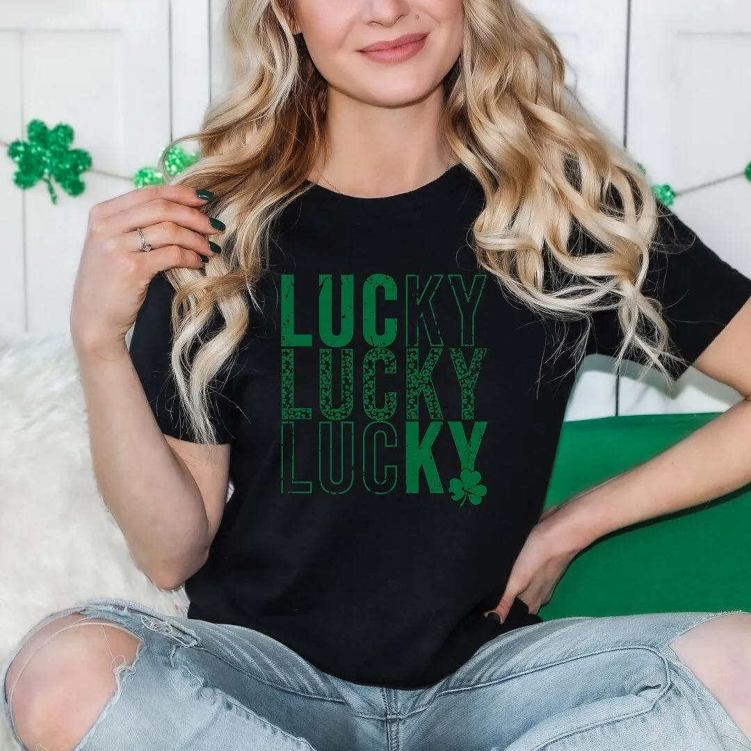 Lucky Stacked Distressed Short Sleeve Crewnneck Tee sold by Zulily product image thumbnail 3
