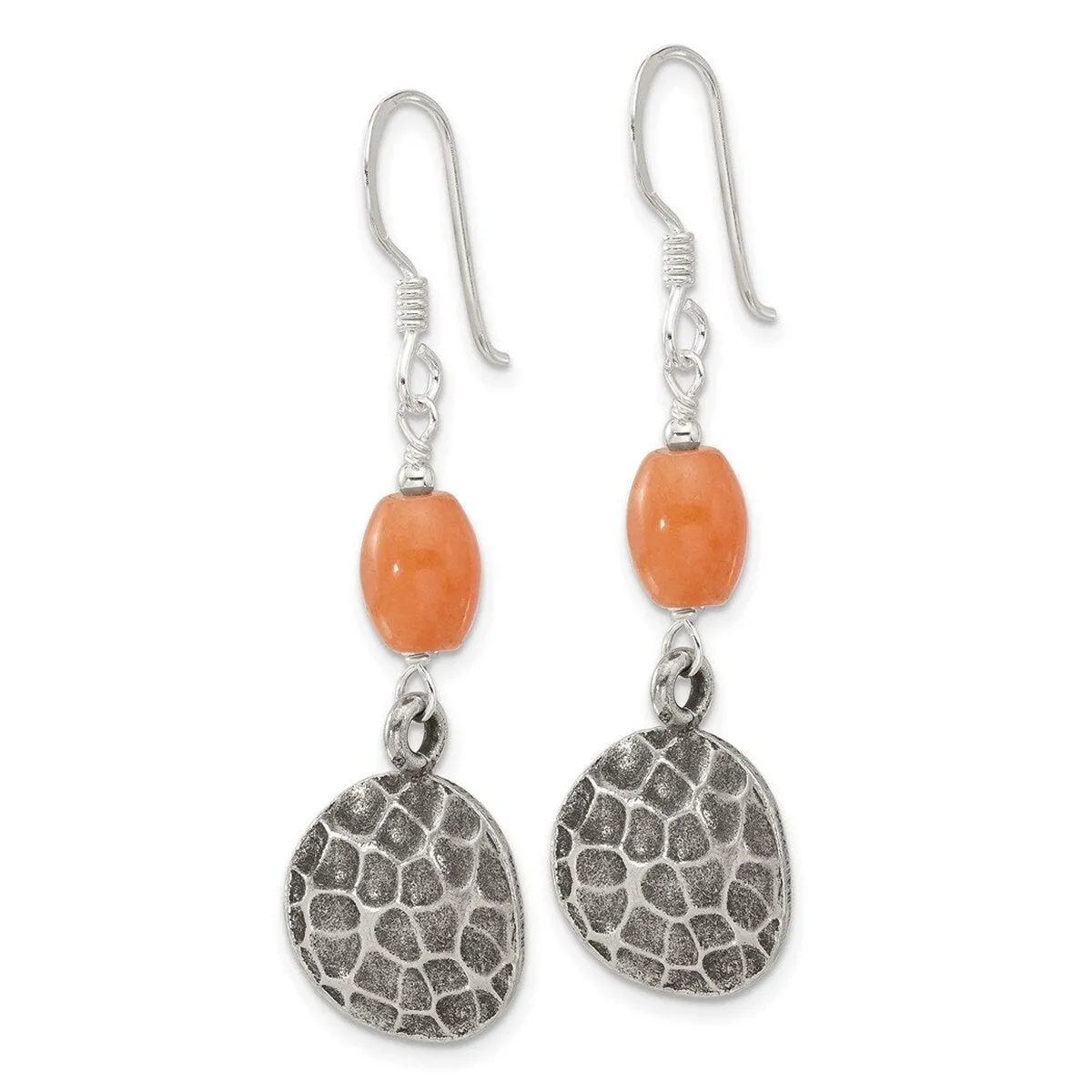 Curata 925 Sterling Silver Oxidized Aventurine Dangle Hook Earrings - 48.5x14.1mm sold by Zulily product image thumbnail 3