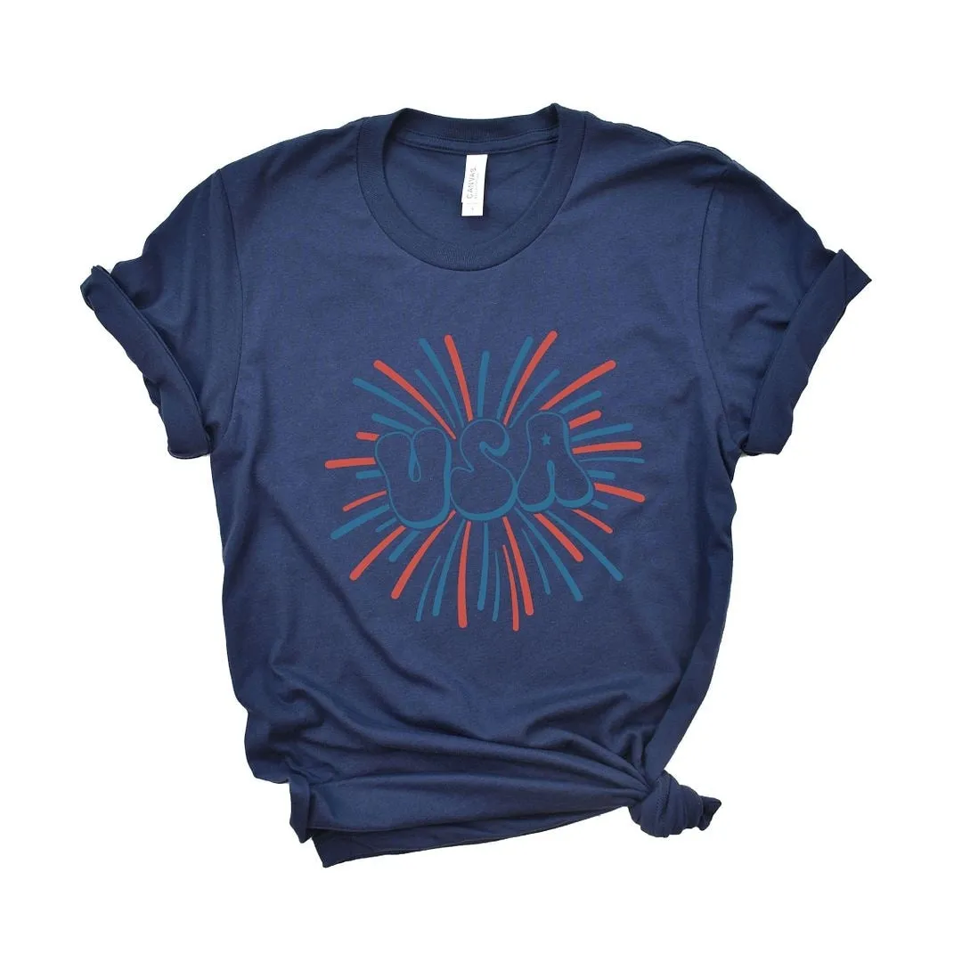 USA Firework Short Sleeve Crewnneck Tee sold by Zulily product image thumbnail 2
