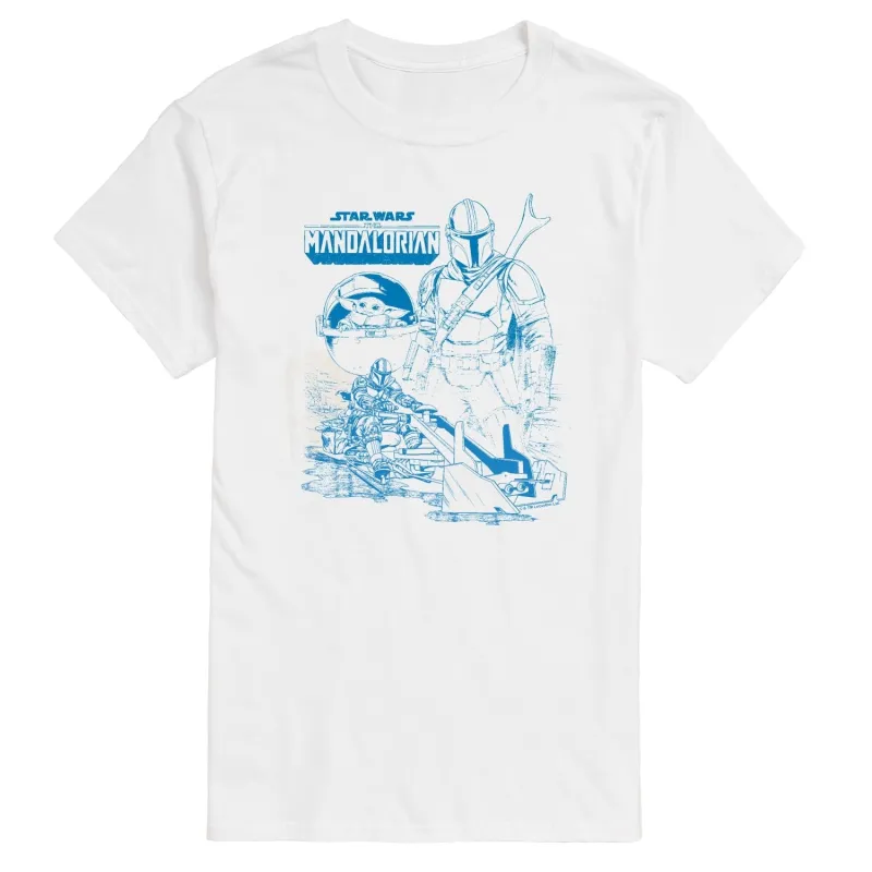 Men's The Mandalorian Mando Sketch Short Sleeve Tee sold by Zulily