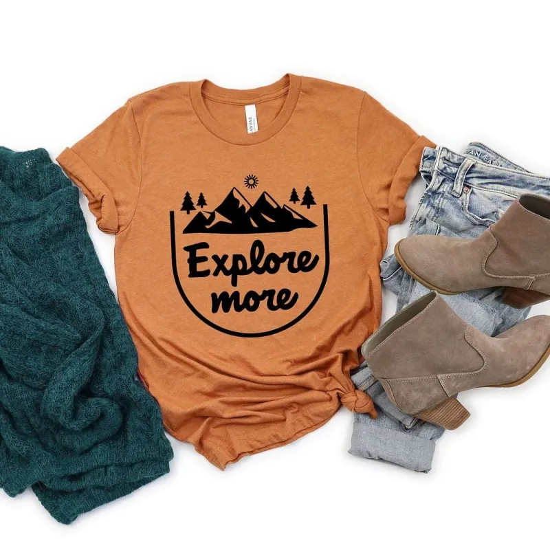 Explore More Mountain Short Sleeve Crewnneck Tee sold by Zulily