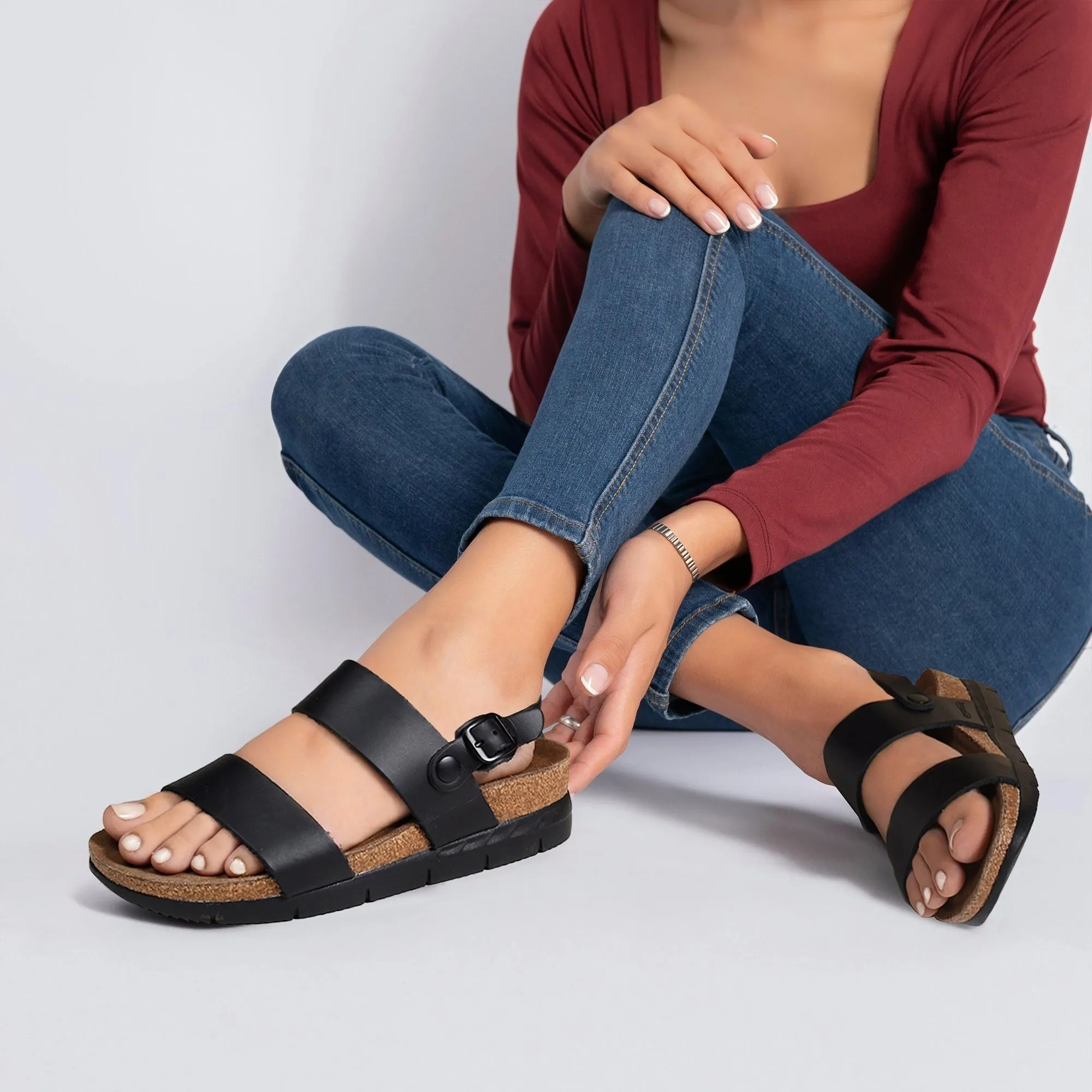 Aerothotic - Tori Casual Non-Slip Comfy Leather Platform Sandals sold by Zulily product image thumbnail 4