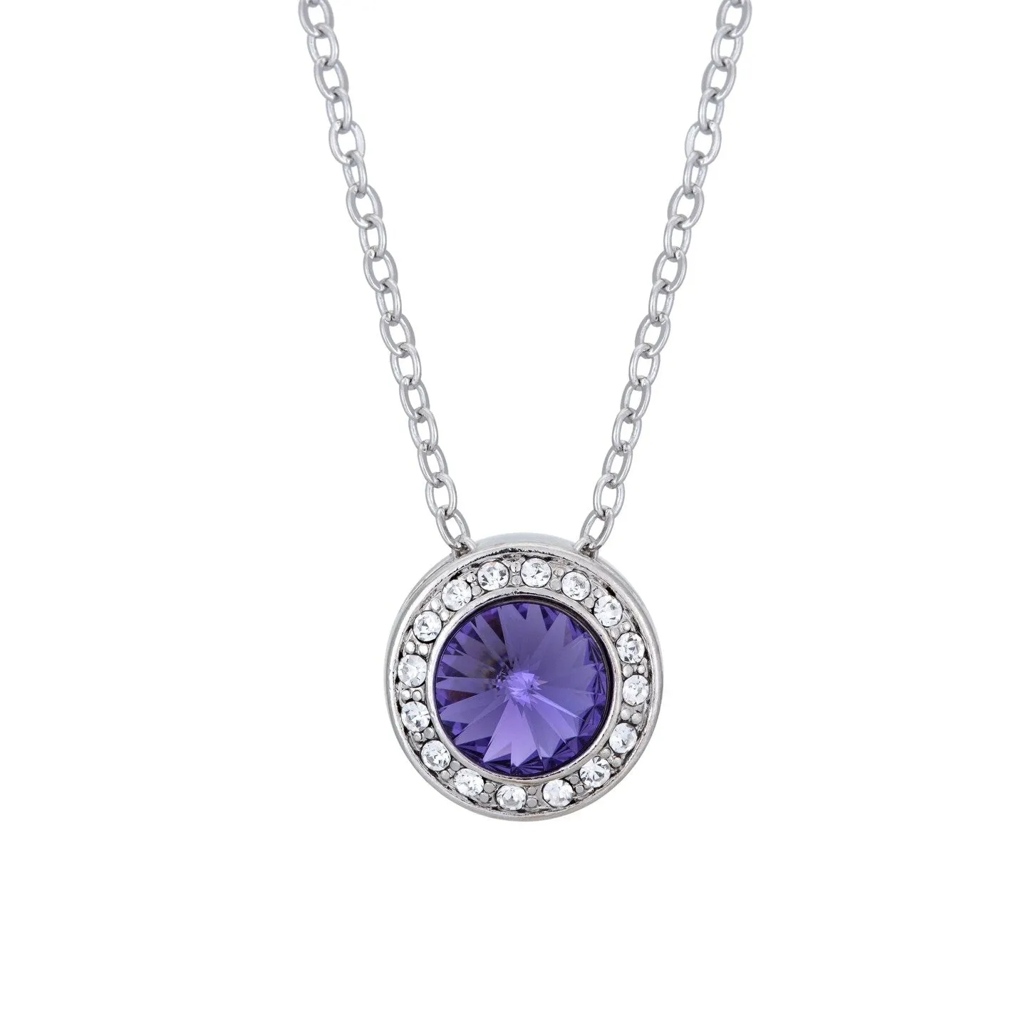 Crystal Pave Halo Pendant Necklace with Swarovski Crystals sold by Zulily