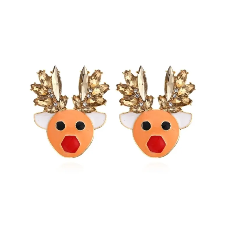 Crystal Brown Reindeer Stud Earrings sold by Zulily