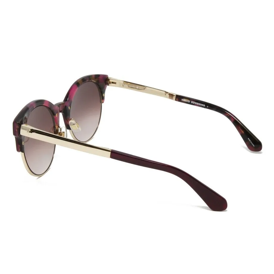 Kaileen Burgundy Havana Women's Round Plastic Sunglasses sold by Zulily product image thumbnail 3