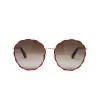 Cannes Red Women's Round Metal Sunglasses sold by Zulily