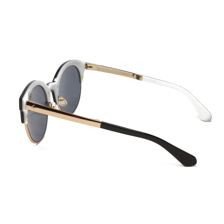 Kaileen Black White Women's Round Plastic Sunglasses sold by Zulily product image thumbnail 3