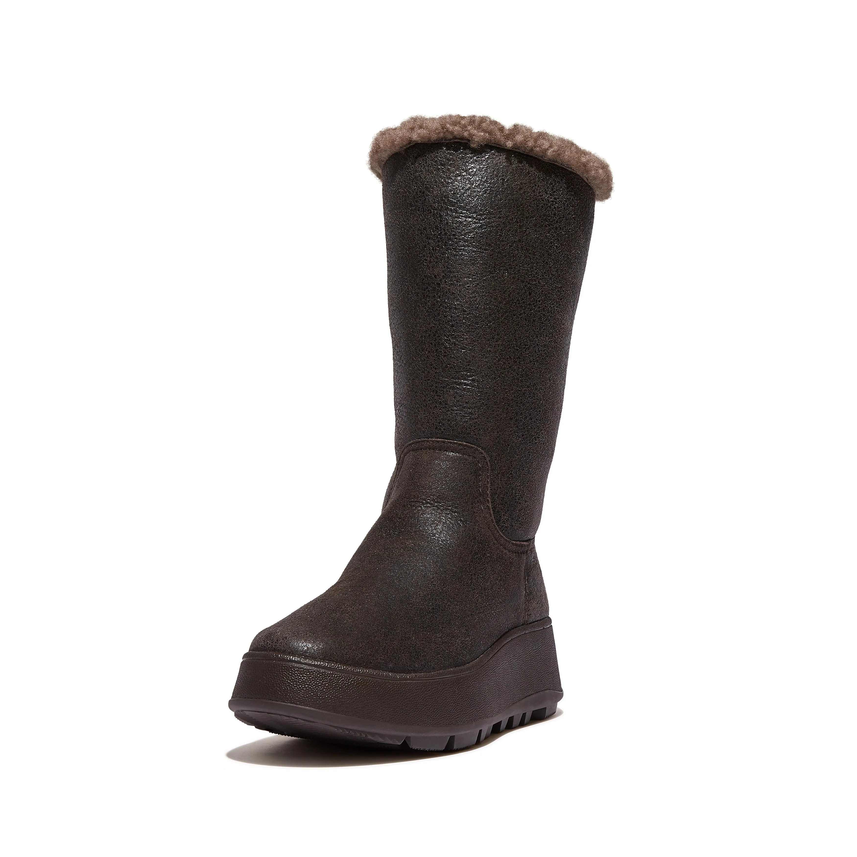 F-mode double-faced shearling flatform calf boots GP2-167 sold by Zulily product image thumbnail 4