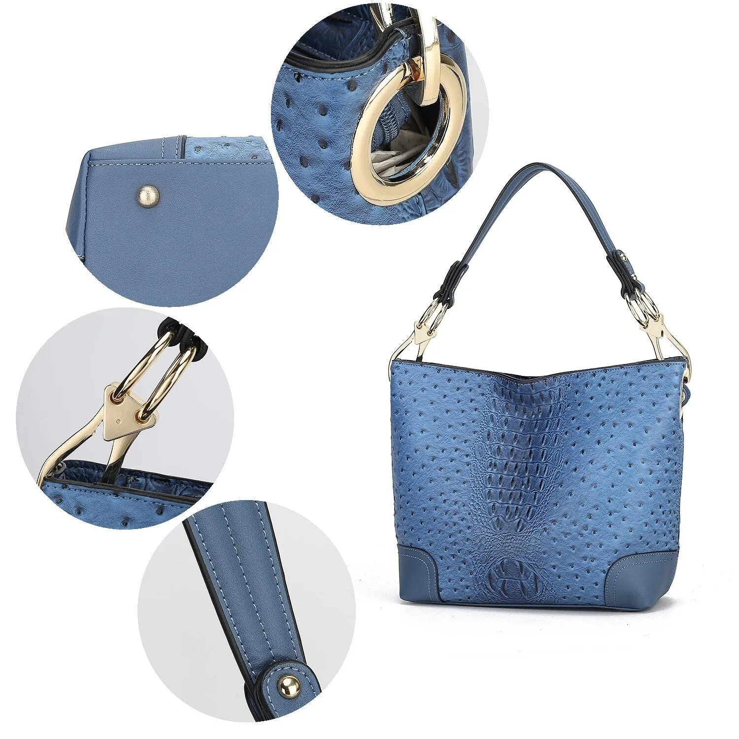 Wandy Soft Vegan Leather Hobo & Wallet Set sold by Zulily product image thumbnail 3
