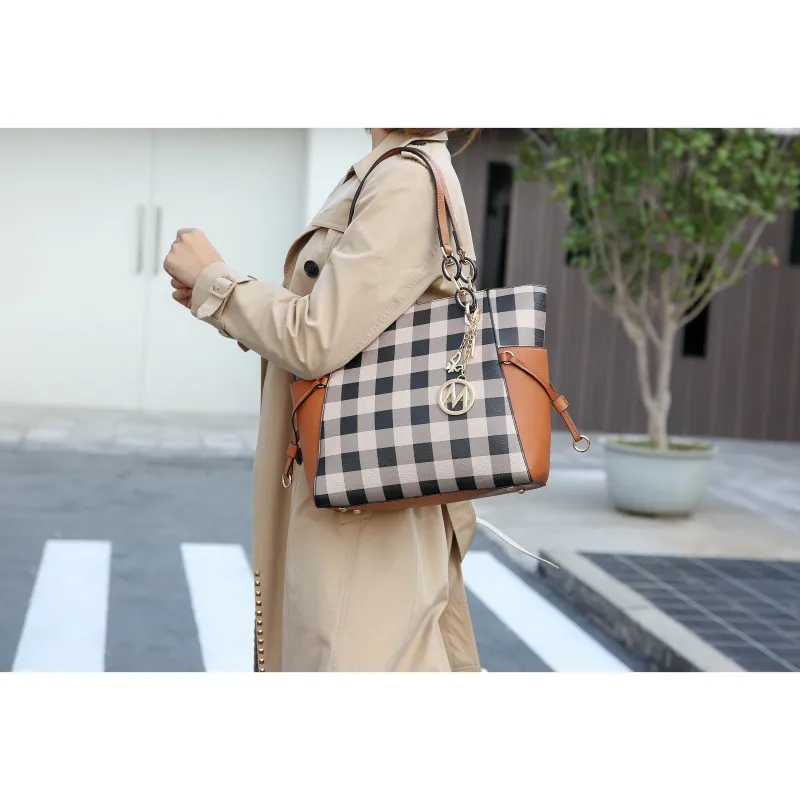 Yale Checkered Tote Bag with Wallet sold by Zulily