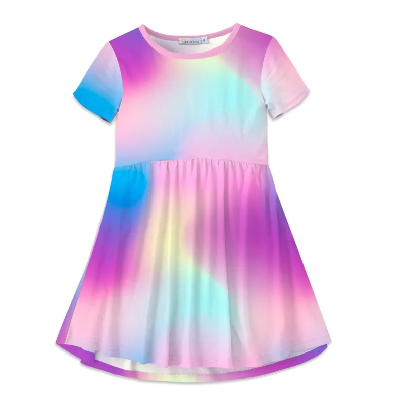 Light Pink & Blue Ombre A-Line Dress made by Zulily
