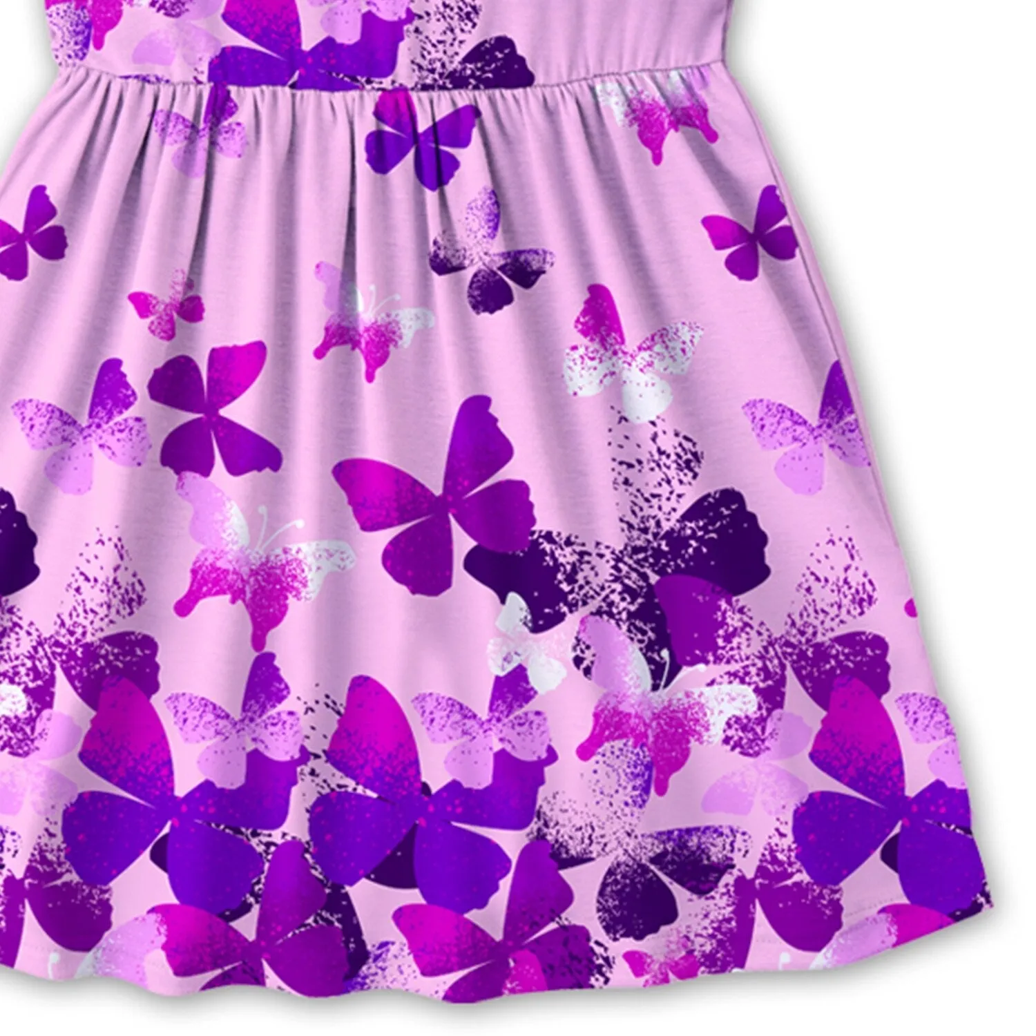 Pink & Purple Butterfly Tank Dress sold by Zulily product image thumbnail 3