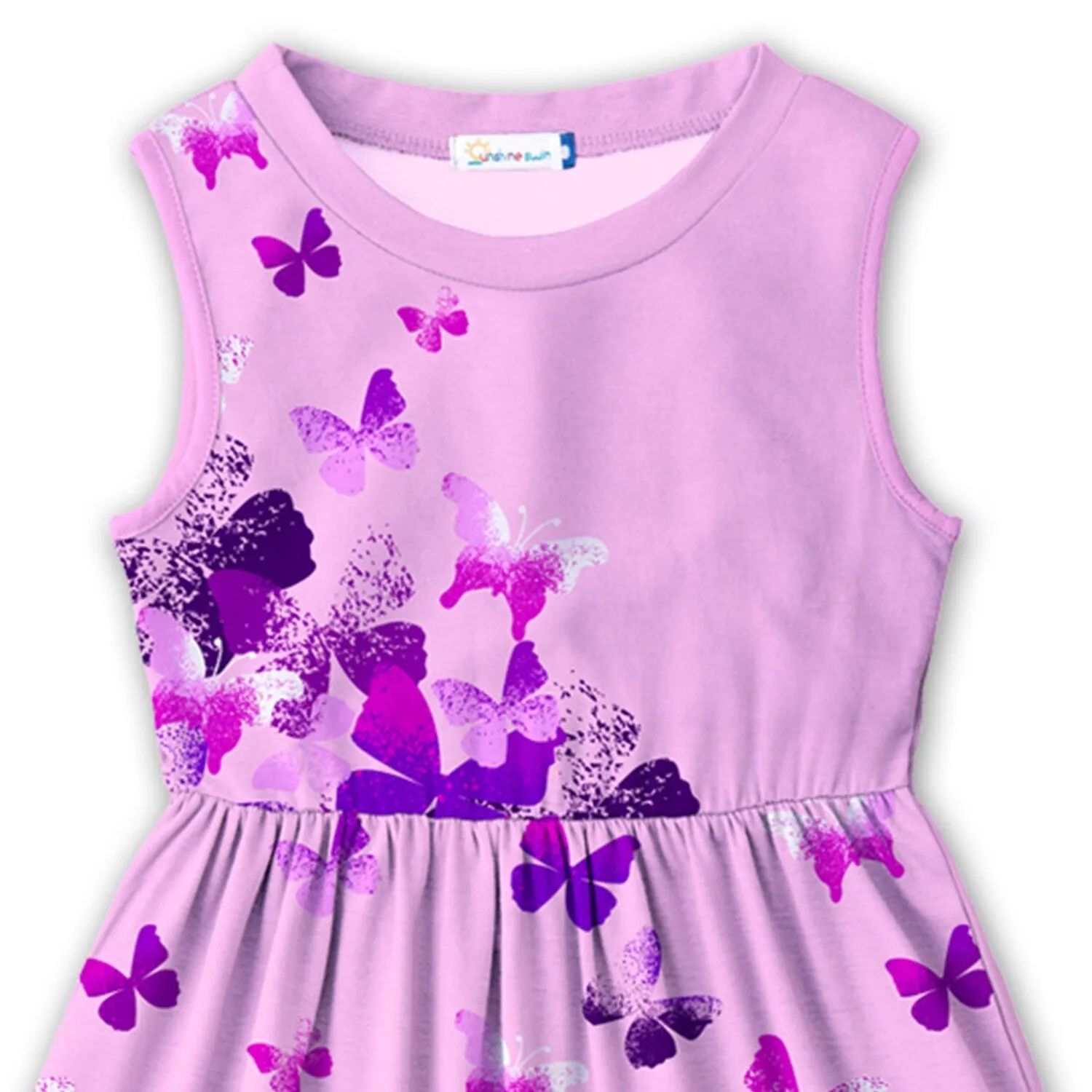 Pink & Purple Butterfly Tank Dress sold by Zulily product image thumbnail 2