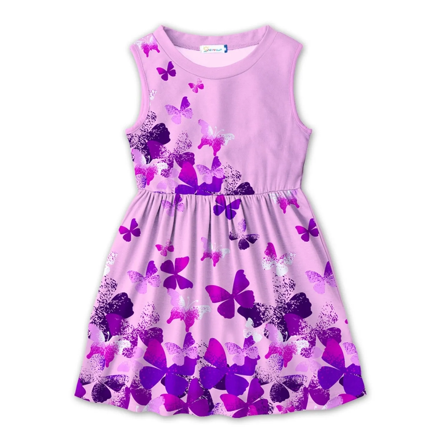 Pink & Purple Butterfly Tank Dress sold by Zulily