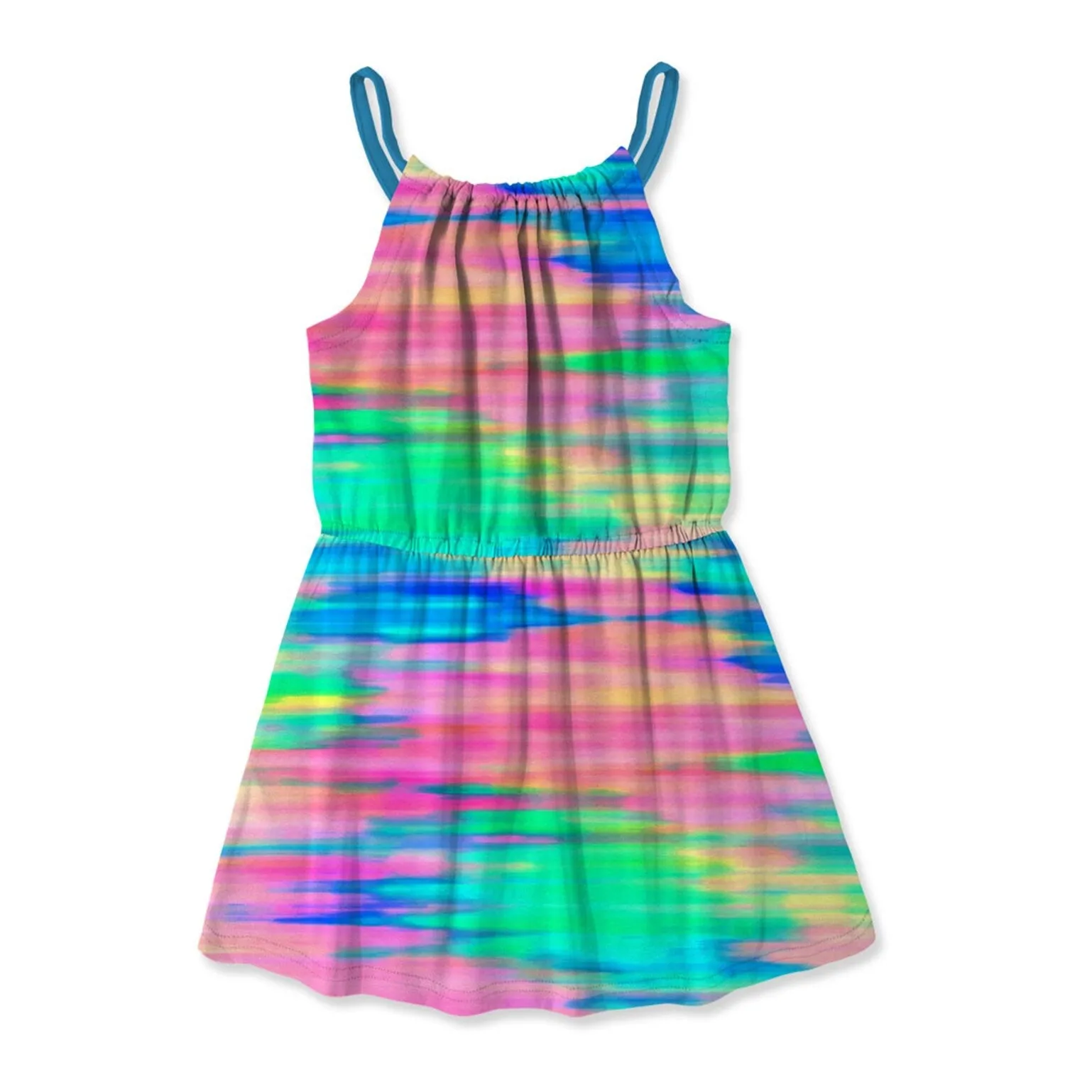Pink & Blue Abstract Waist Tank Dress sold by Zulily