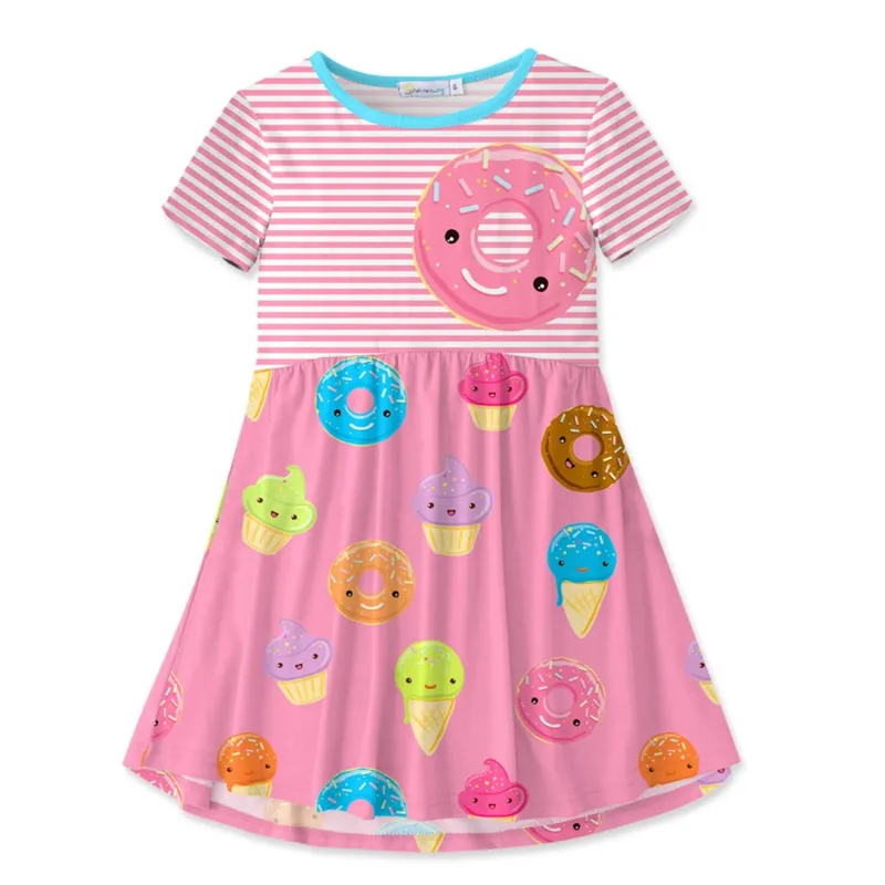 Pink Donut & Stripe A-Line Dress sold by Zulily