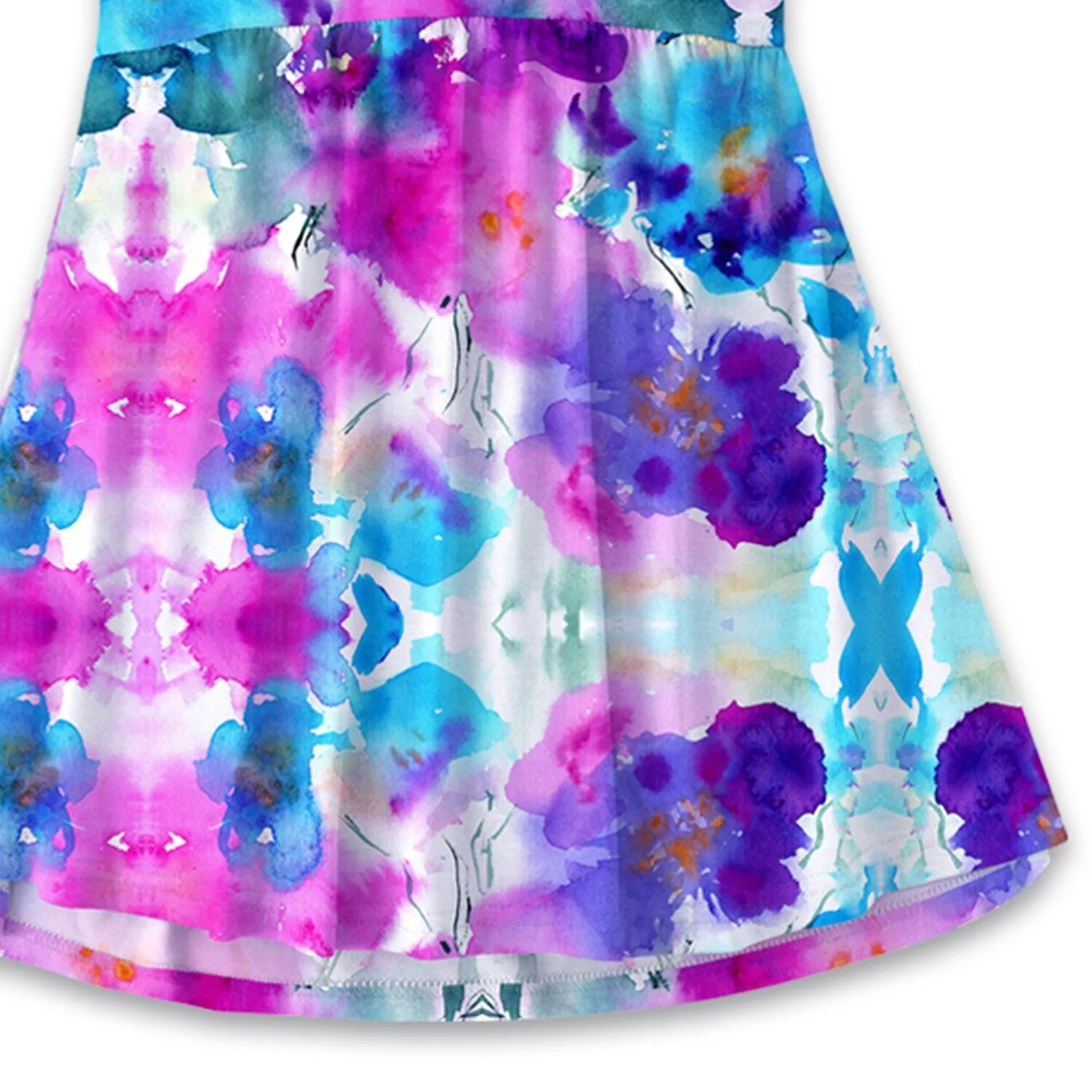 Pink & Blue Tie-Dye A-Line Dress sold by Zulily product image thumbnail 3