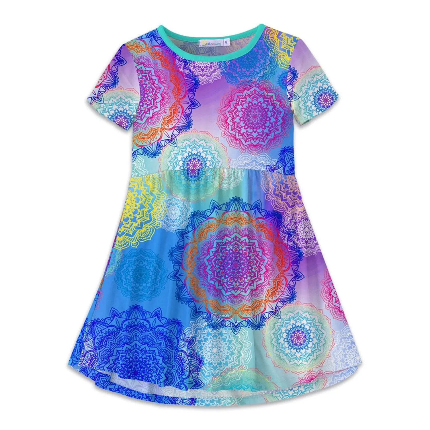 Multi Color Ombre Mandala Floral A-Line Dress sold by Zulily
