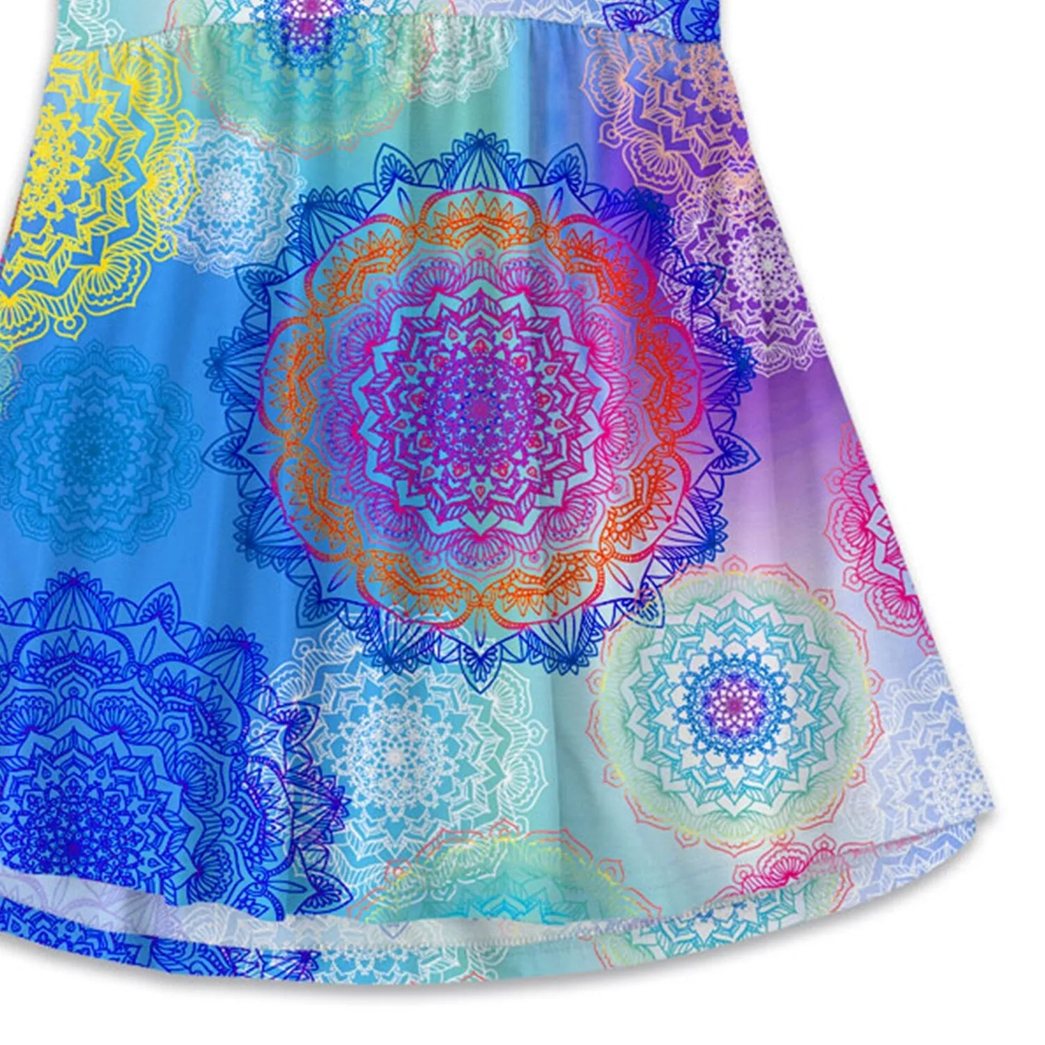 Multi Color Ombre Mandala Floral A-Line Dress sold by Zulily product image thumbnail 3