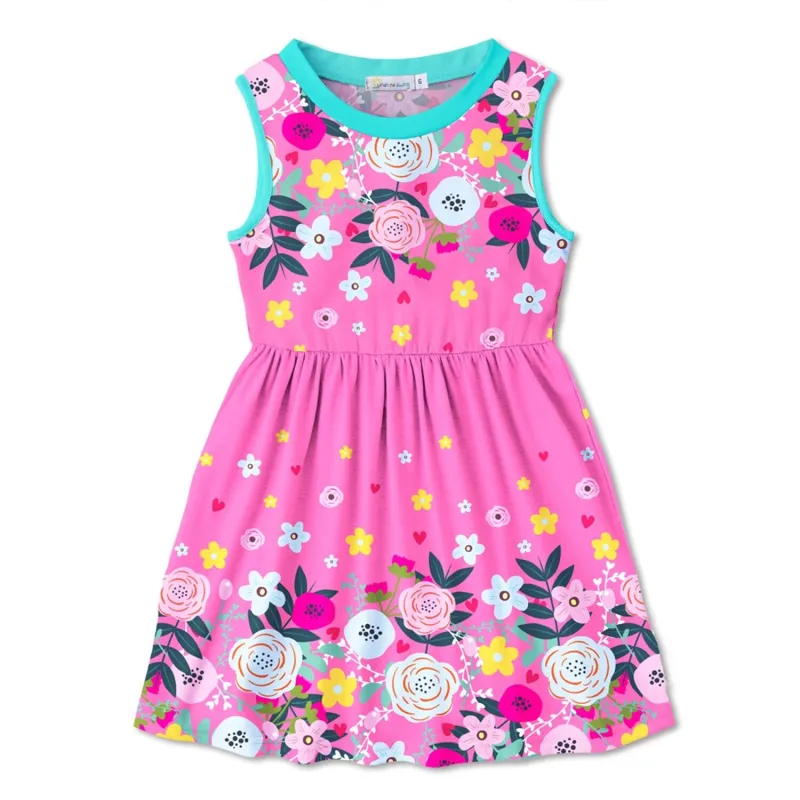 Pink Floral Tank Dress sold by Zulily