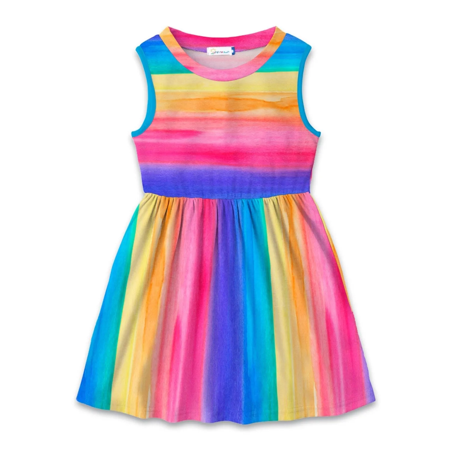 Multi Color Watercolor Stripe Tank Dress sold by Zulily