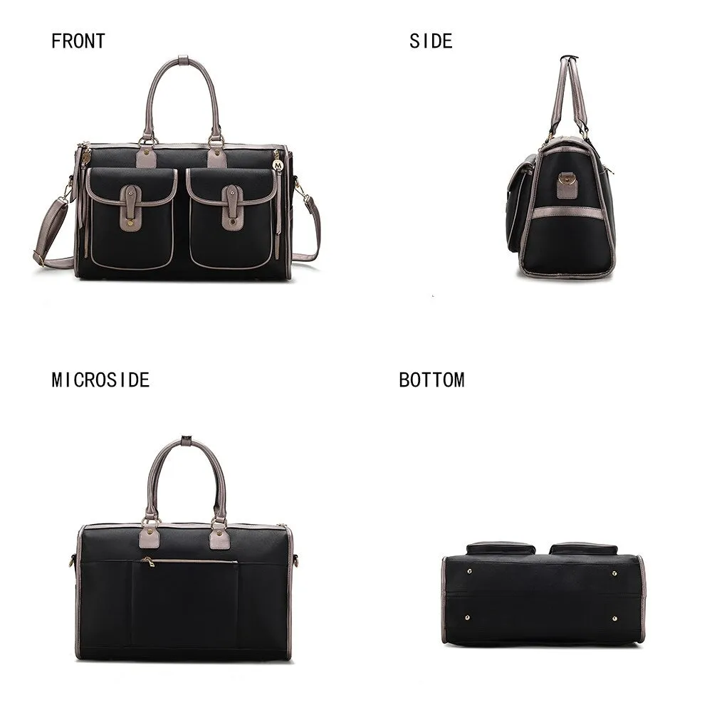 Genevieve Color Block Vegan Leather Women's Duffle Bag sold by Zulily product image thumbnail 4