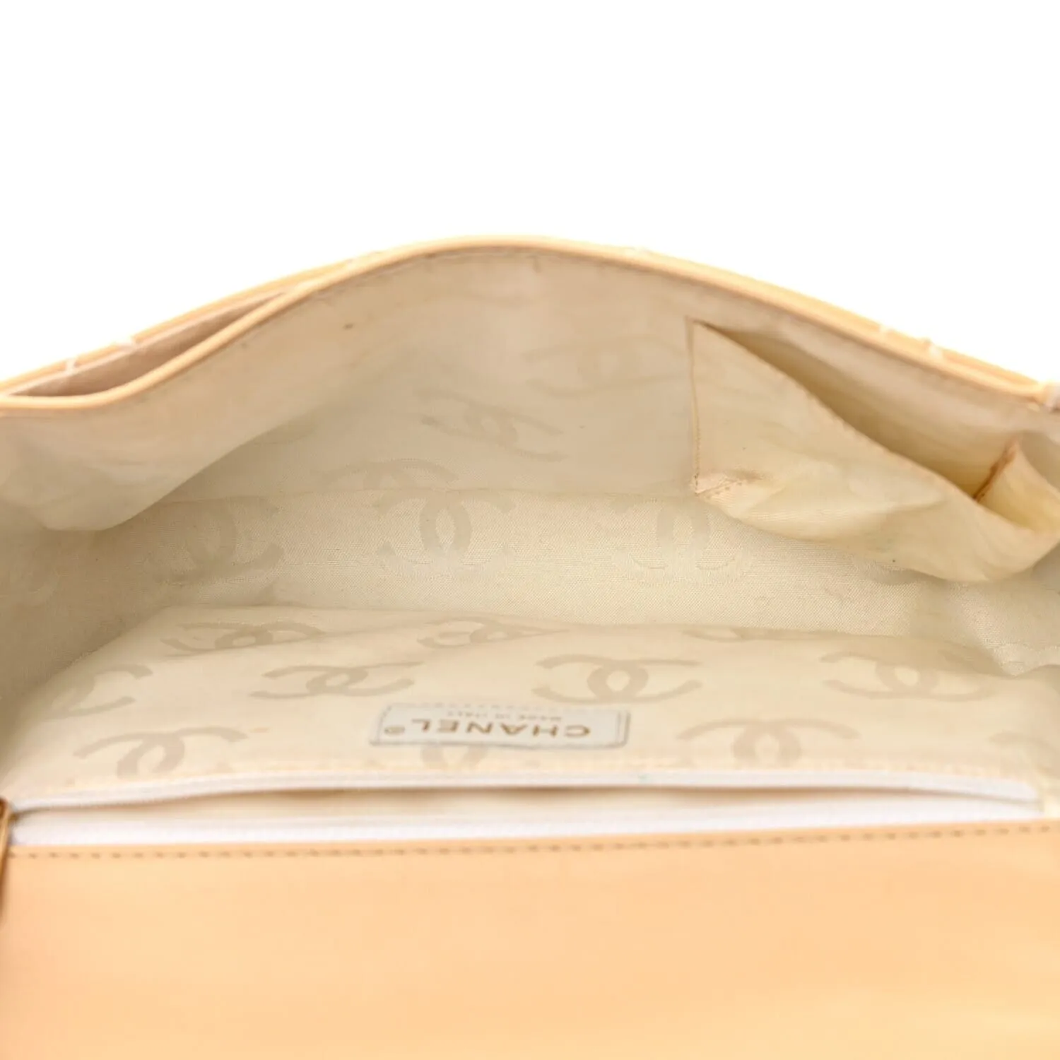 Chanel Calfskin Quilted Surpique Top Handle Flap Beige (Pre-Owned) sold by Zulily product image thumbnail 5