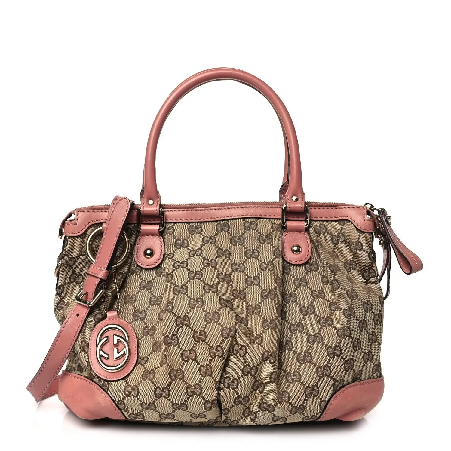 Gucci Sukey Two-Way Tote Bag No Strap GG Canvas (Pre-Owned) sold by Zulily