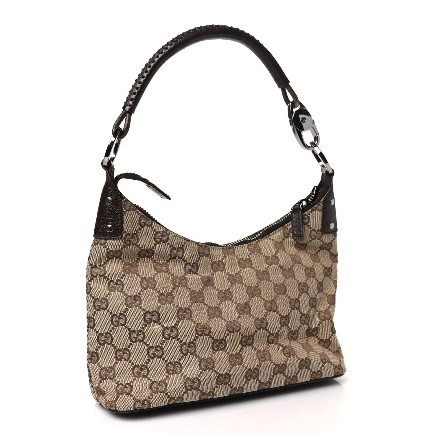 Gucci Braided Handle Hobo GG Canvas (Pre-Owned) sold by Zulily product image thumbnail 2