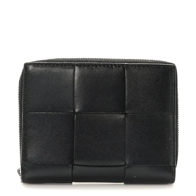 Bottega Veneta Nappa Maxi Intrecciato Zip Around Wallet Black (Pre-Owned) sold by Zulily