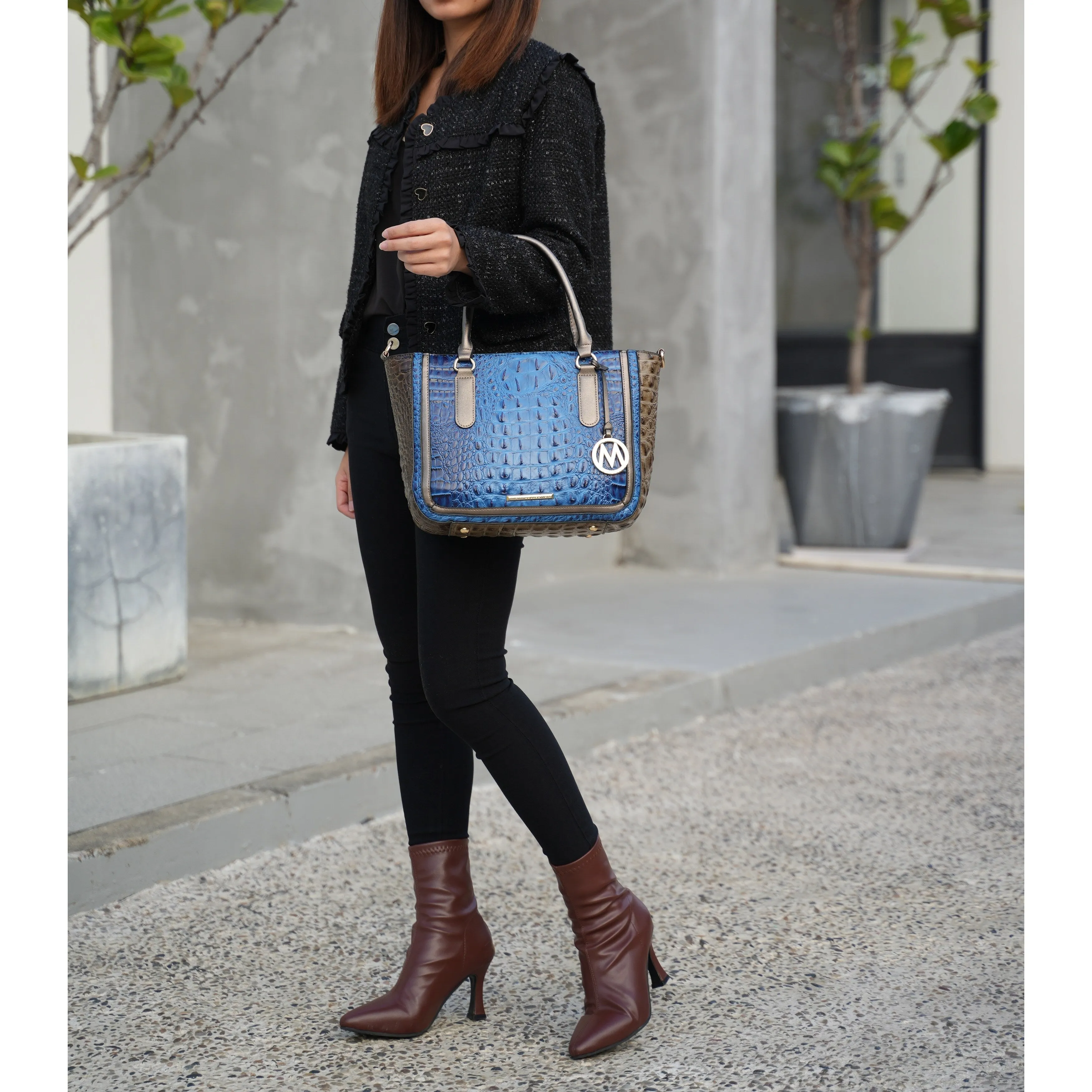 Bonnie Embossed Vegan Leather Women's Satchel & Wallet Bag sold by Zulily