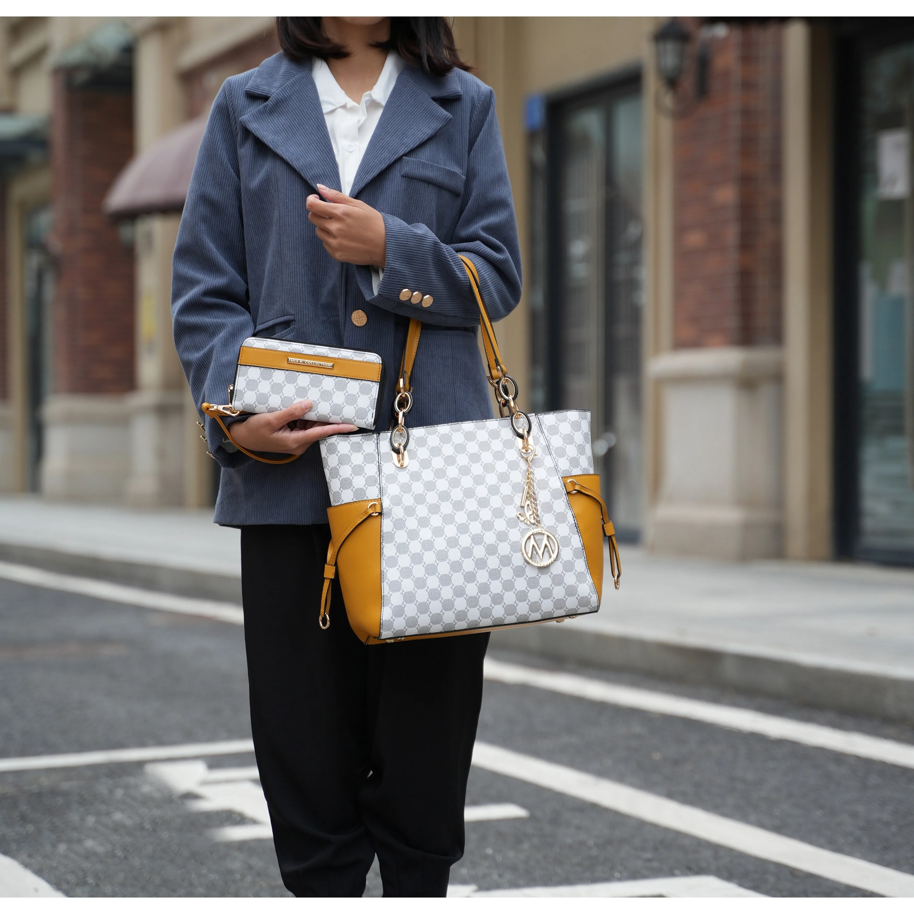 Xenia Circular Print Tote Bag with Wallet sold by Zulily