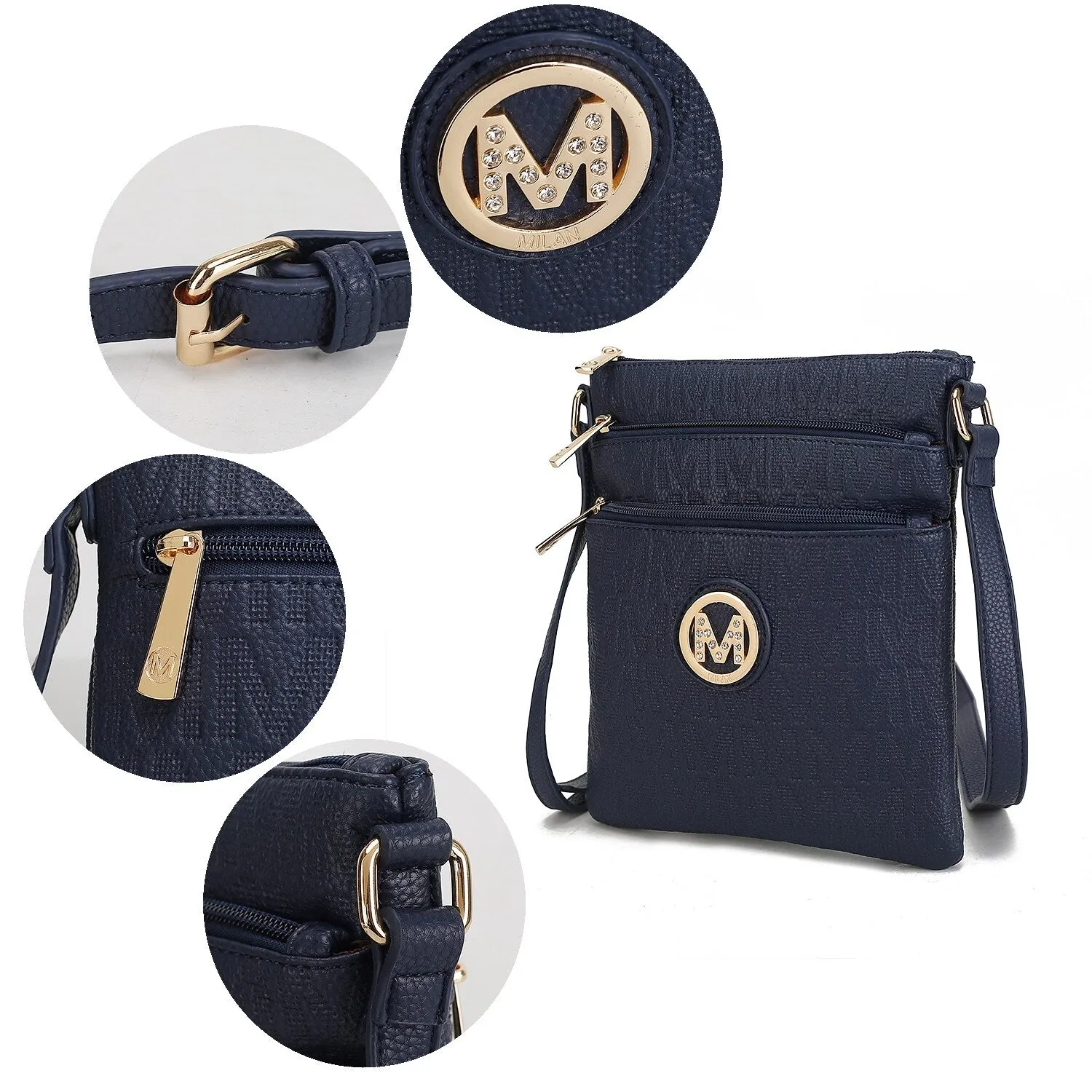 Lennit Embossed M Signature Crossbody Bag sold by Zulily product image thumbnail 2