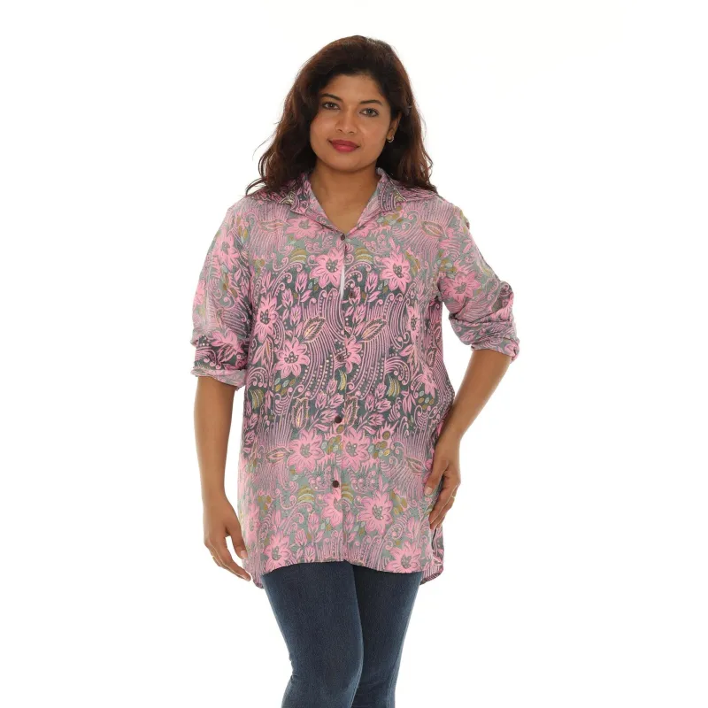 Women's Floral Printed Button-Down Shirt - Regular & Plus Sizes Available sold by Zulily