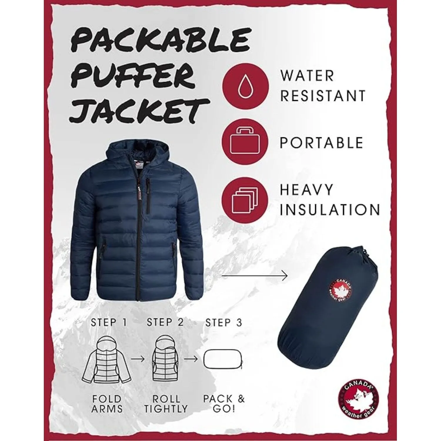 Men's Lightweight Packable Bubble Coat sold by Zulily product image thumbnail 5