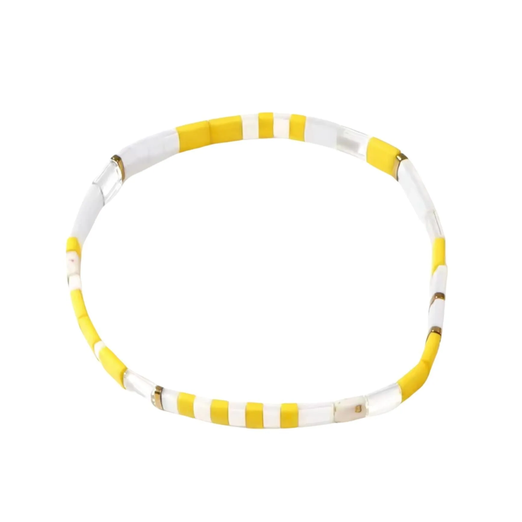 Yellow & Grey Tila Beaded Stretch Bracelet - Yellow & Grey sold by Zulily