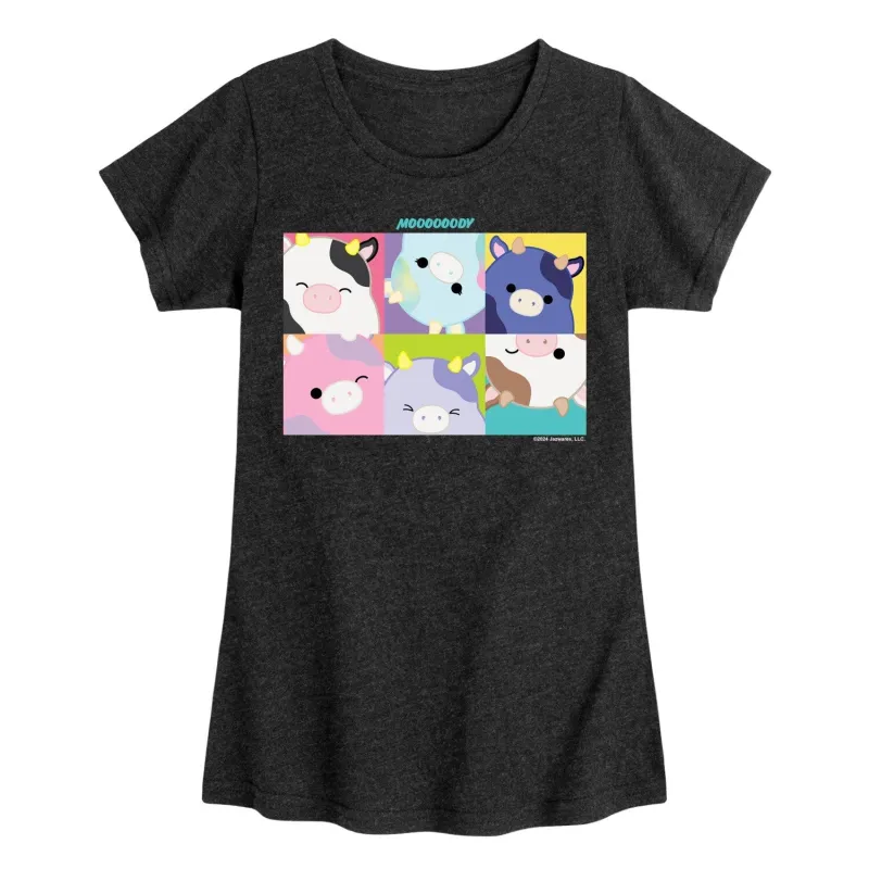 Girls Squishmellow Mooody Cow Short Sleeve Tee sold by Zulily