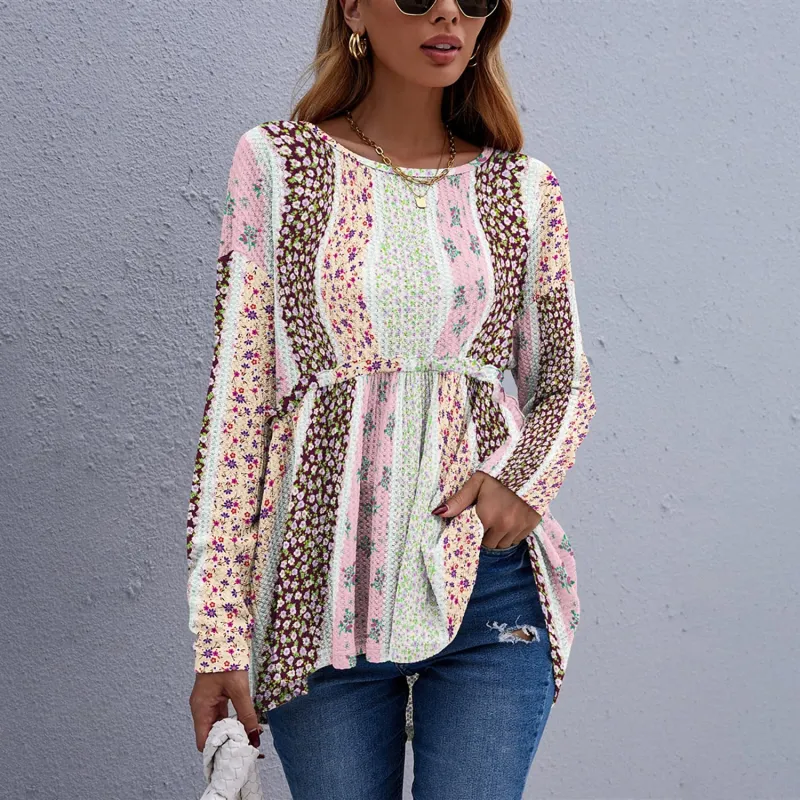 Pink Floral Long Sleeve Tunic sold by Zulily