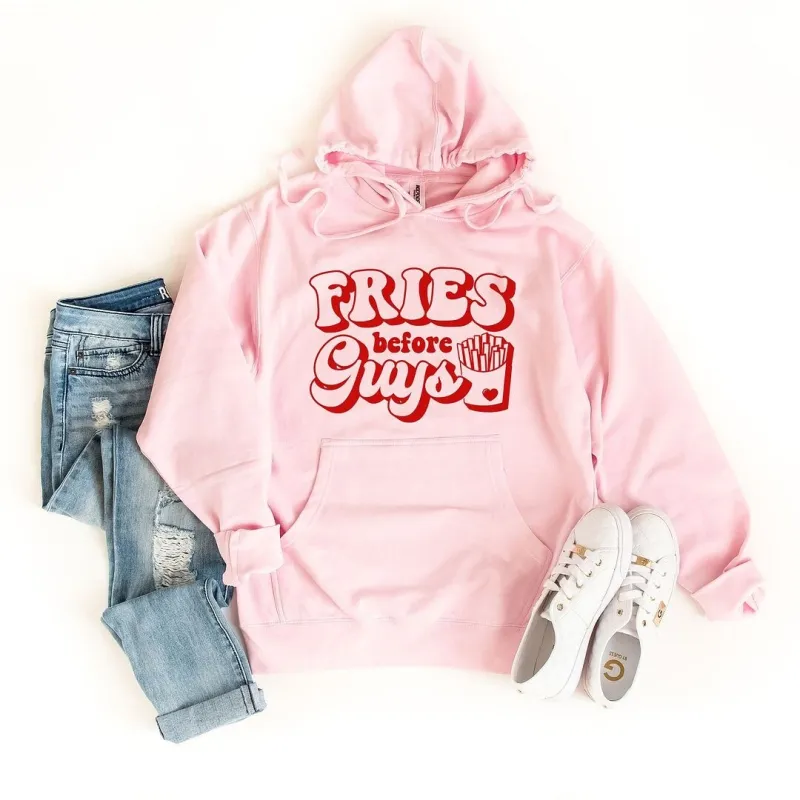 Fries Before Guys Bold Graphic Hoodie sold by Zulily