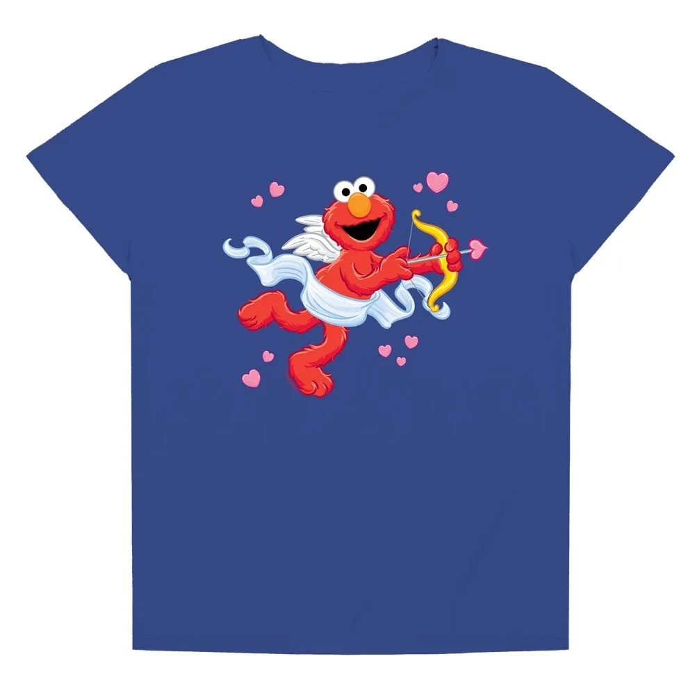 Sesame Street Valentine's Day Cupid Elmo Women's Loose T Shirt, Royal sold by Zulily product image thumbnail 5