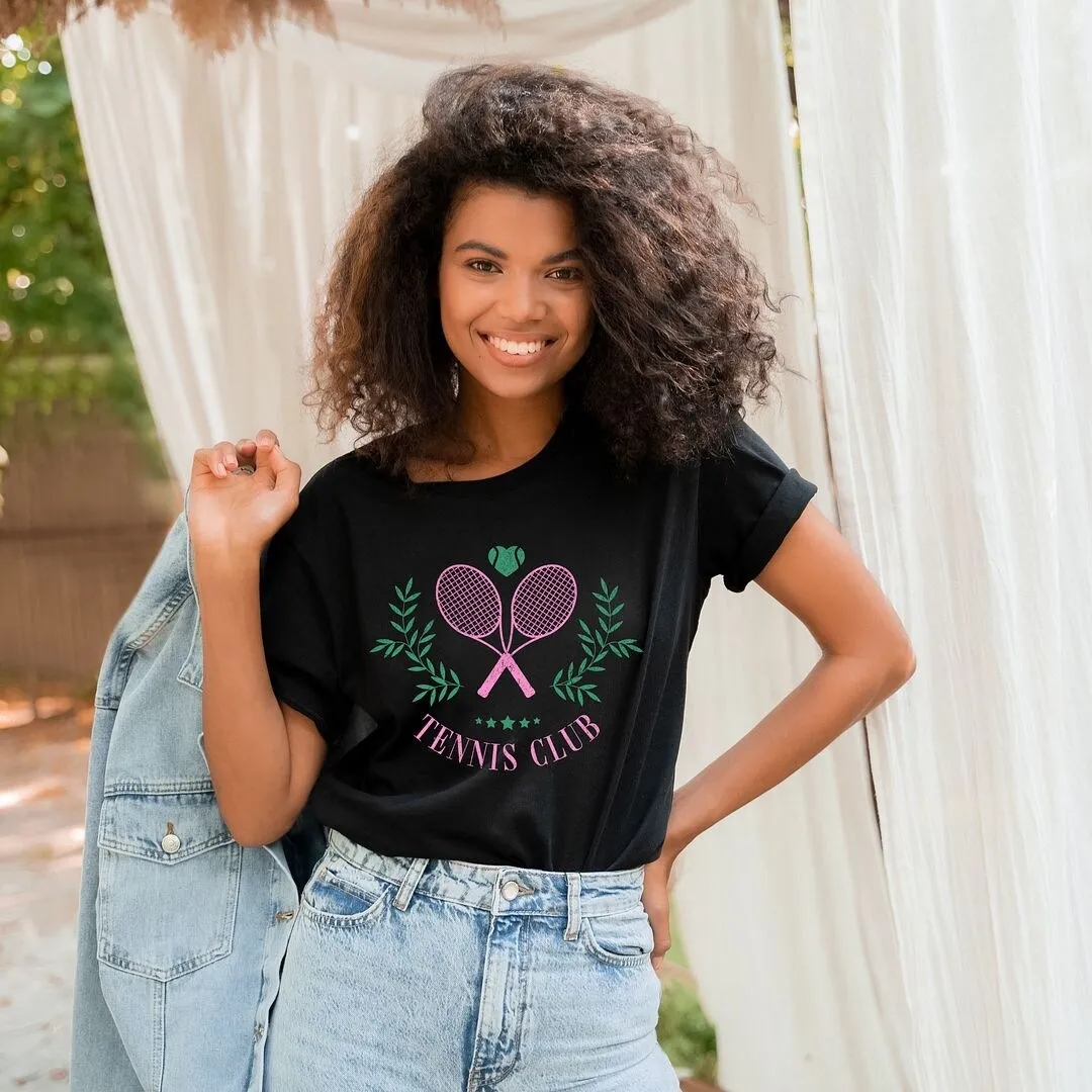 Tennis Club Grunge Short Sleeve Crewnneck Tee sold by Zulily product image thumbnail 3