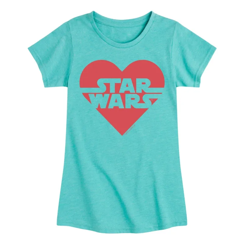 Girl's Star Wars Heart Logo Short Sleeve Tee sold by Zulily