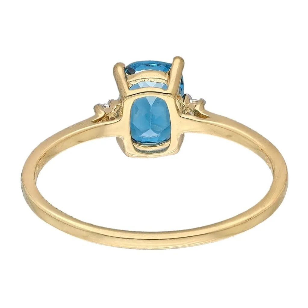 YS Gems Gold Plated Silver London Blue Topaz Gemstone Solitaire Ring sold by Zulily product image thumbnail 5