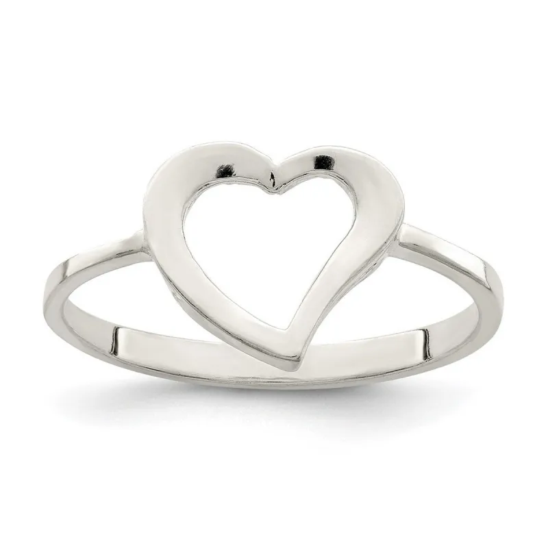 Curata 925 Sterling Silver Polished Heart Ring sold by Zulily