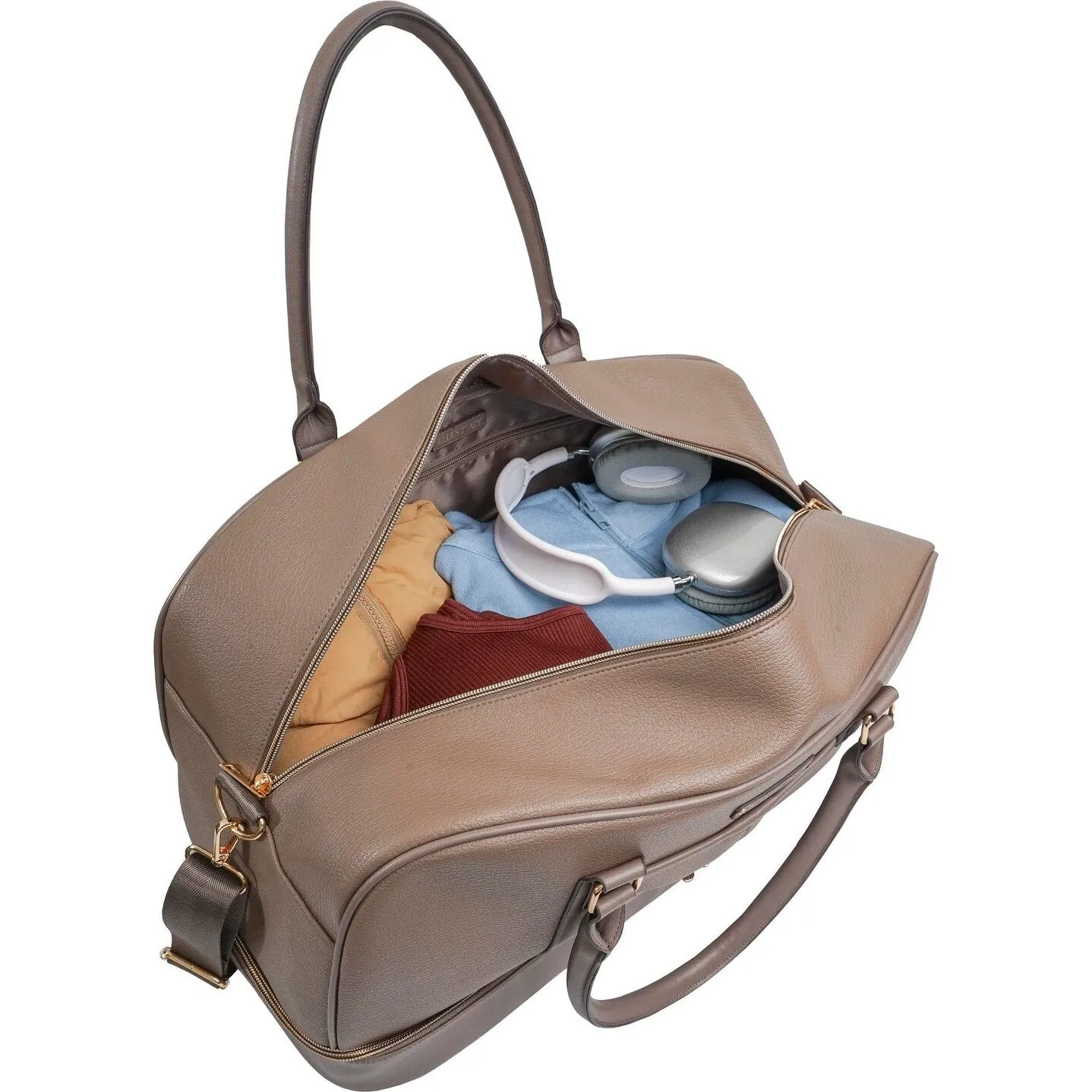 Ellen Tracy 20 Inch Light Pebble Grain Travel Weekender Duffle sold by Zulily product image thumbnail 2
