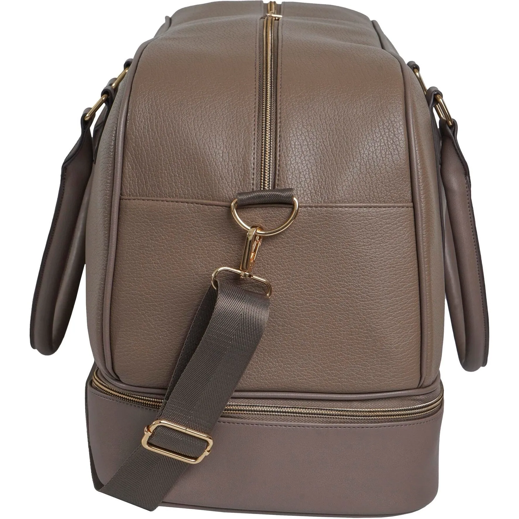 Ellen Tracy 20 Inch Light Pebble Grain Travel Weekender Duffle sold by Zulily product image thumbnail 4